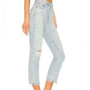 Agolde Riley High Rise Straight Crop in Shatter